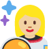 👩🏼‍🚀 woman astronaut: medium-light skin tone display on Twitter